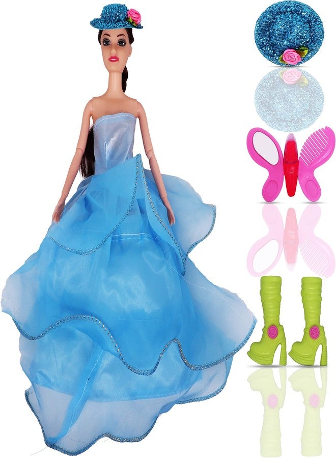 Aseenaa Baby Dolls for Girls, Baby Doll Toys for Kids, Cute Doll Toy Set for Girl for Birthday and Gifts for Return Gift, Babydoll Height : 30 Cm, Colour : Blue - Image 1